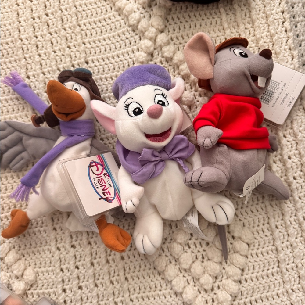 3 Disney Plush from Rescuers Movie